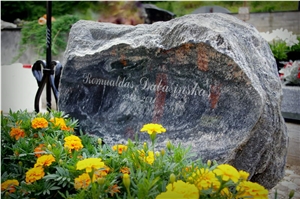 Baron Tham Granite Sawn Cut Edge Headstone