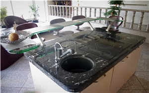 China Via Lactea Granite Kitchen Countertops