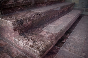 Flower Of Ukraine Granite Deck Stairs, Steps