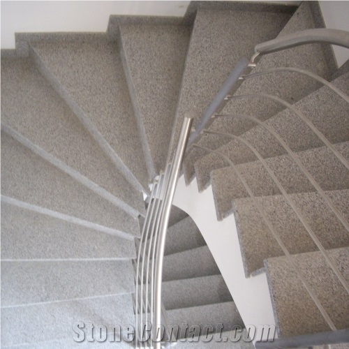 Crema Pink Granite Staircase