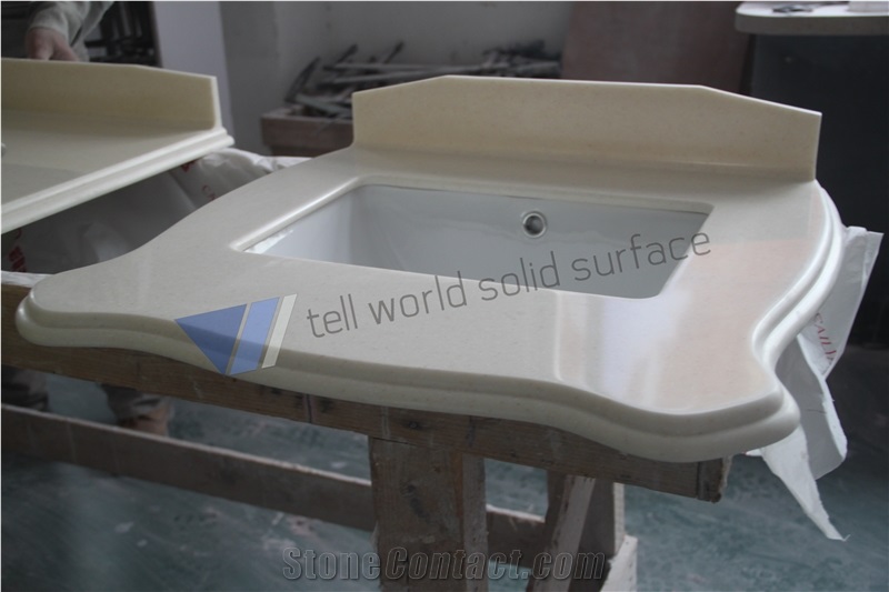 Commercial Bathroom Vanity Units Cheap Bathroom Vanity, Artificial Stone Red Marble Sinks & Basins