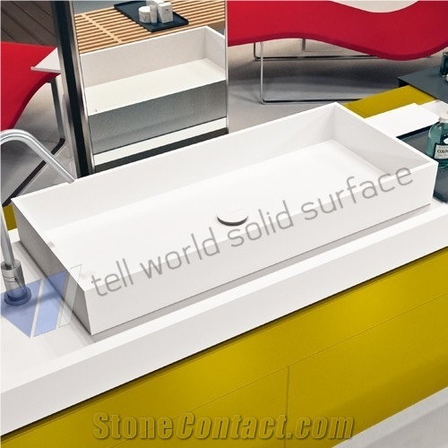 Commercial Bathroom Vanity Units Cheap Bathroom Vanity, Artificial Stone Red Marble Sinks & Basins