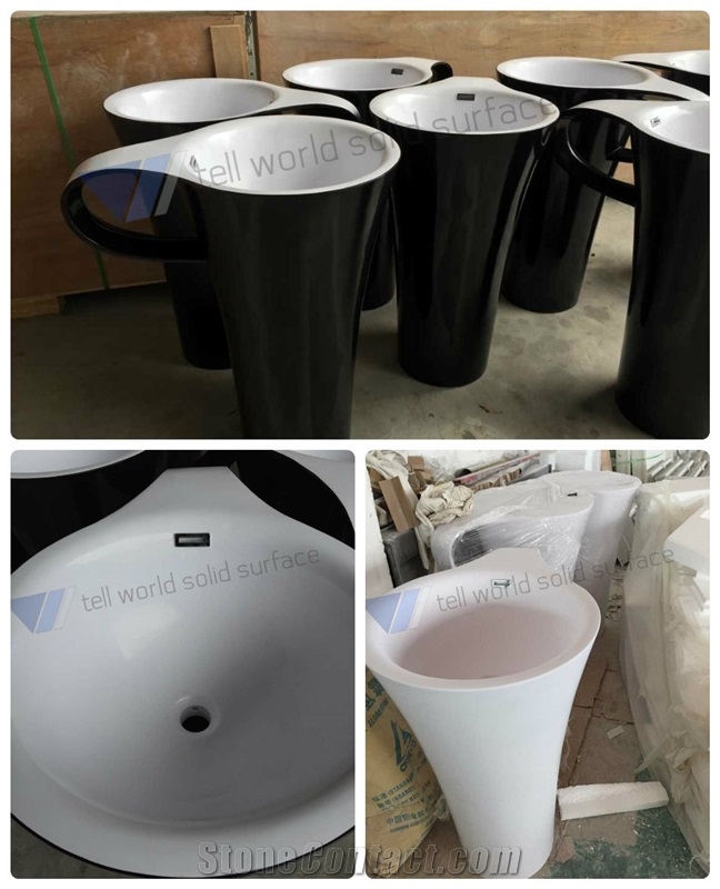 Manmade Stone Sinks & Basins, Bathroom Sink, Acrylic Wash Basin Design