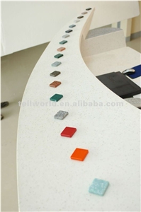 White Faux Marble Slabs for Kitchen Tops, Artificial Stone Slabs