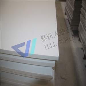 White Faux Marble Slabs for Kitchen Tops, Artificial Stone Slabs