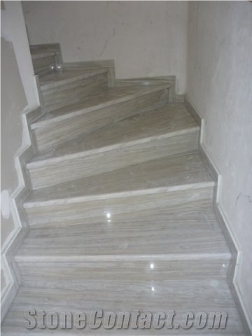 Nestos Semi White Marble, Nestos Marble Greece Tairs & Steps