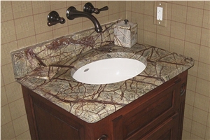 Rain Forest Brown Marble Bathroom Top, Brown Marble India Vanity Tops Rain Forest Brown Marble Bathroom Top, Brown Marble India Vanity Tops