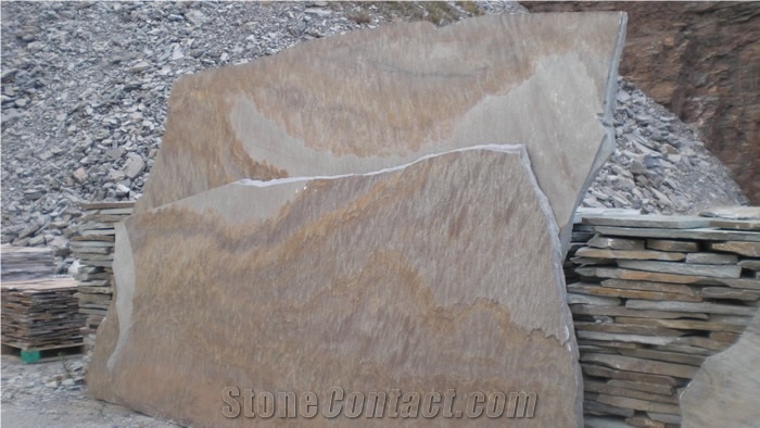 Karystos Stones Brown Polygon, Karystos Brown Slate Irregular Flagstone
