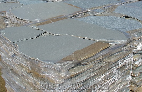 Karystos Stones Green Polygon, Karystos Green Slate Irregular Flagstone Greece