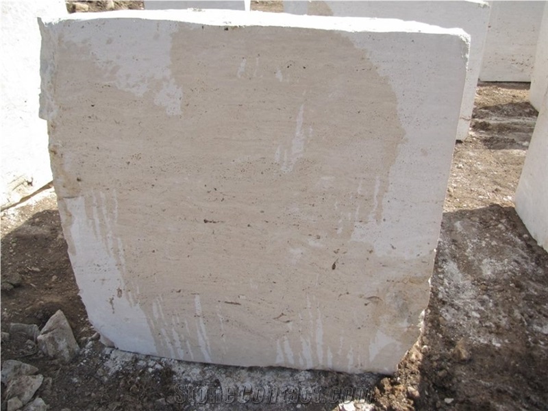 Karaman Light Travertine Blocks From Own Quarry
