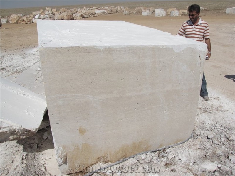 Karaman Light Travertine Blocks From Own Quarry