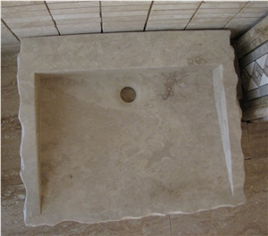 Karaman Light Travertine Honed Wash Basins