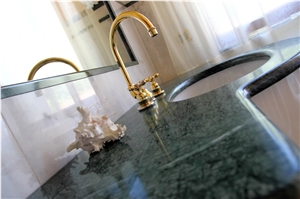 Serpentino Verde Vittoria Marble Kitchen Countertop, Green Marble Italy Kitchen Countertops