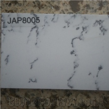 White Quartz Stone Slabs for Kitchen Countertop, Artificial Stone Slabs