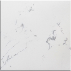 White Quartz Stone Slabs for Kitchen Countertop, Artificial Stone Slabs