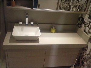Vanity Top Ecoquartzo Cinza Liso