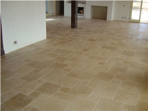 Travertine Versailles (French) Pattern Brushed and Chiseled