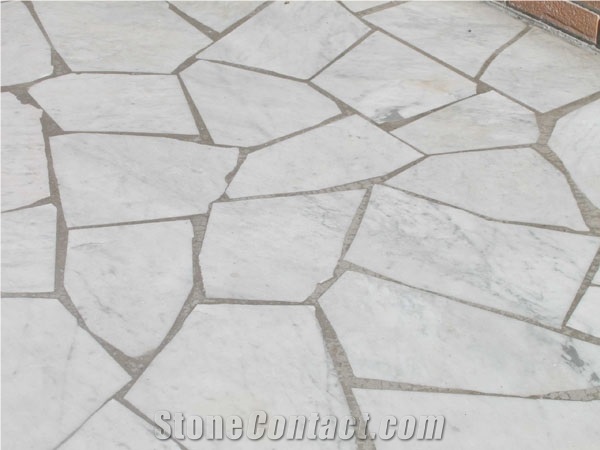 Opus Incertum in White Carrara Marble