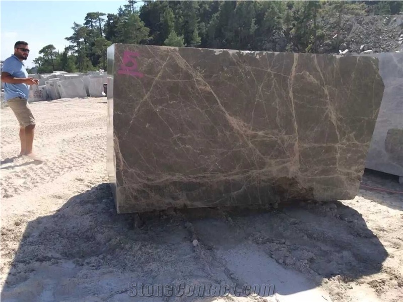 Emperador Dark Gold Marble Block, Turkey Brown Marble