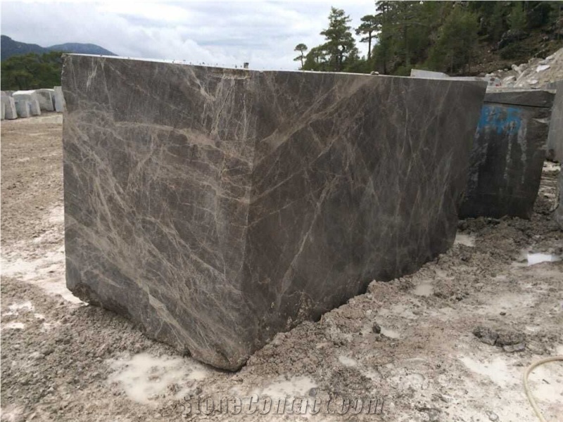 Fethiye Dark Emperador Marble Block, Turkey Brown Marble