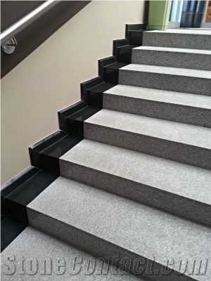 Granite Tread G603 Flamed 130x33x2, Grey Granite Tiles & Slabs China
