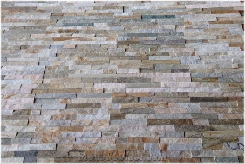 Slate Decorative Stacked Stone Veneer, Facade Beige Panel