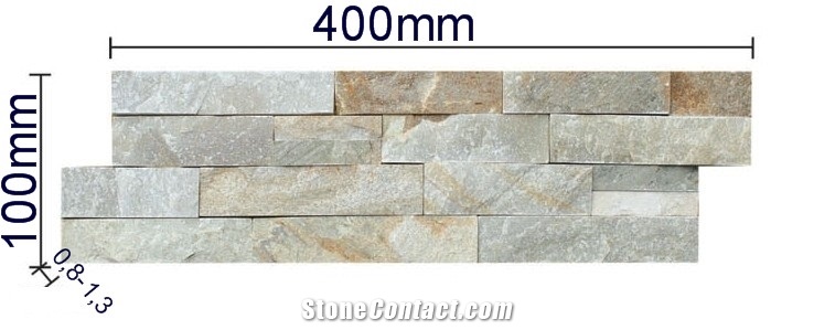 Slate Decorative Stacked Stone Veneer, Facade Beige Panel