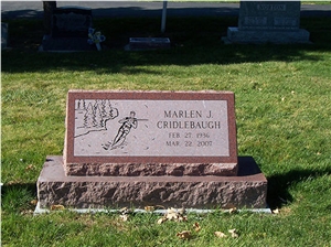Wedges, Slants Monuments in Colorado Rose Red Granite