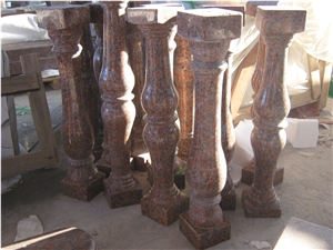 G562 Maple Red Banister Balustrade Granite, Red Granite Balustrade & Railings