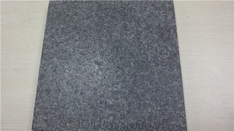 G684 Basalt Tiles Flamed and Brushed, G684 Black Basalt Slabs & Tiles