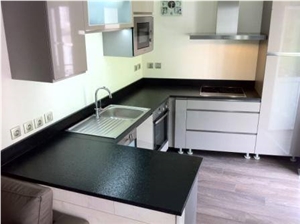 Kitchen Top in Negro Angola Granite, Angola Black Granite Kitchen Countertop