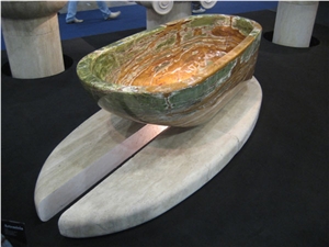 Multicolor Green Onyx Bathtub