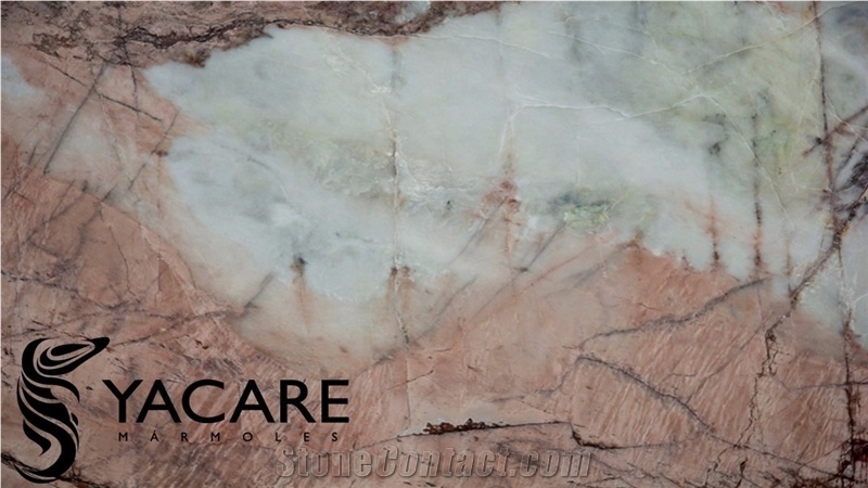 Blanco Aurora Marble Polished Slabs, Pink Marble Mexico Tiles & Slabs