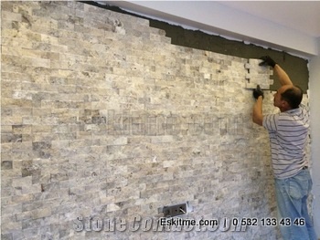 Ledger Stone Panels Split Face Travertine Tiles
