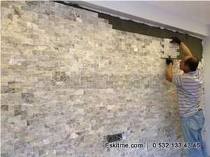 Ledger Stone Panels Split Face Travertine Tiles