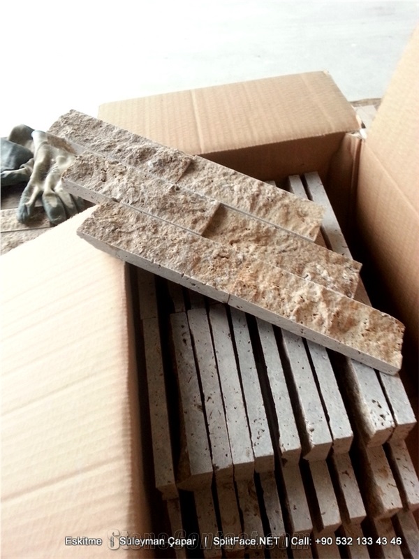 Split Face Travertine Tiles Stone Walls