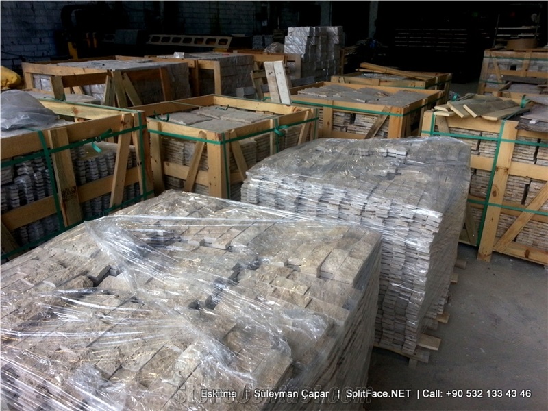 Split Face Travertine Tiles Stone Walls