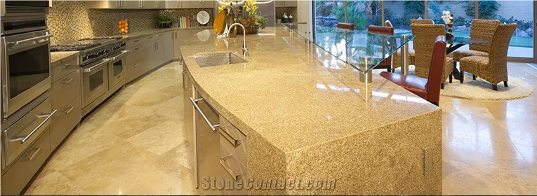 Dorado Tepexi Honed, Polished Kitchen Flooring