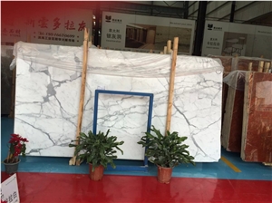 Statuario Venato Marble Block, Italy White Marble