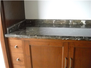 Intense Brown Marble Kitchen Desk Tops