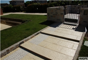 Pietra Di Istrian Shells Limestone Patio Pavements, Beige Limestone Cube Stone & Pavers Pietra Di Istrian Shells Limestone Patio Pavements, Beige Limestone Cube Stone & Pavers
