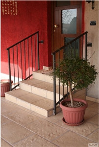 Pietra Di Istrian Shells Limestone Patio Pavements, Beige Limestone Cube Stone & Pavers