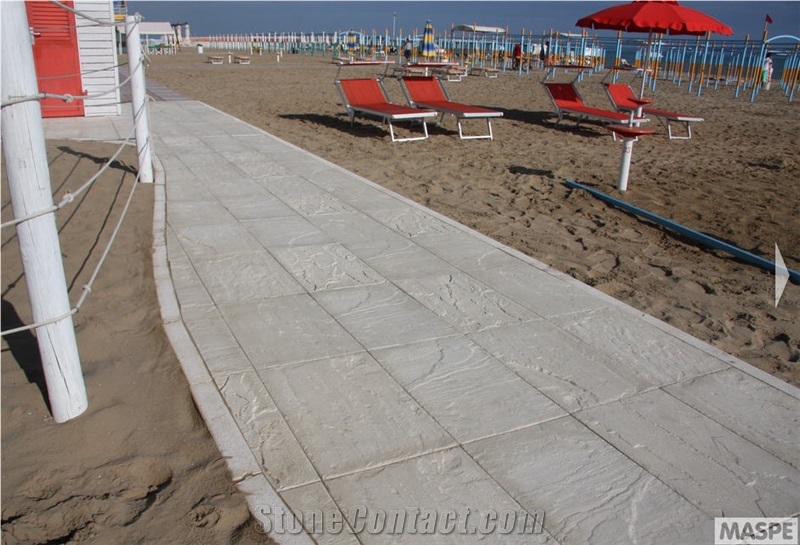 Pietra Di Ostuni Walkway Pavers, Patio Pavements,White Limestone Italy Cube Stone & Pavers