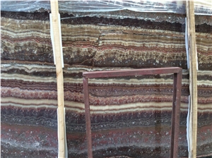 Black Fantastic Onyx Slab & Tile, Black Wooden Marble