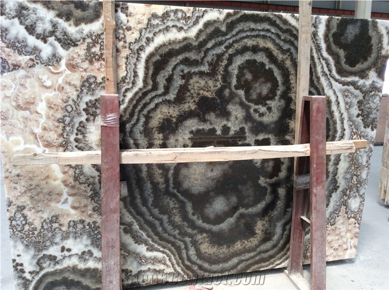 Black Fantastic Onyx Tiles and Slabs