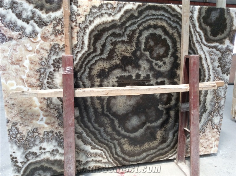 Black Fantastic Onyx Tiles and Slabs