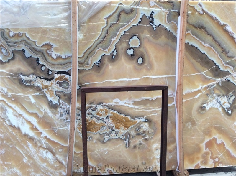 Yellow Fantastic Onyx Tiles and Slabs