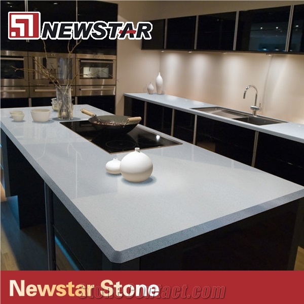 Pure White Quartz Stone Countertop, Brown Quartz Stone