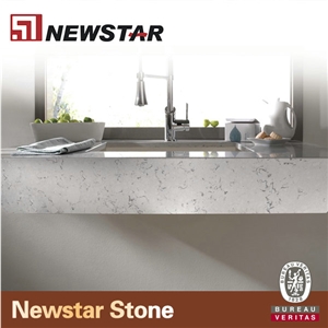Quartz Countertop Popular Color White Carrara Quartz Stone Panel