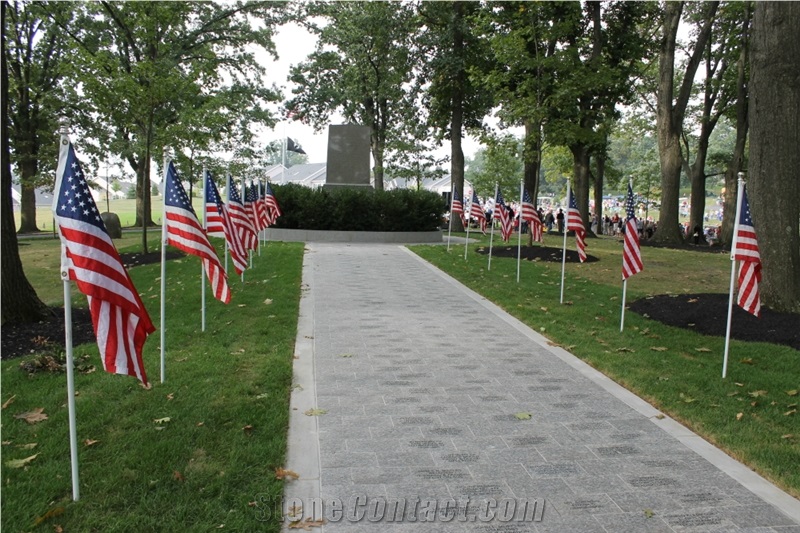 Veterans Grove at Masonic Village Memorial - Greene County Granite for the Pavers and Curbing